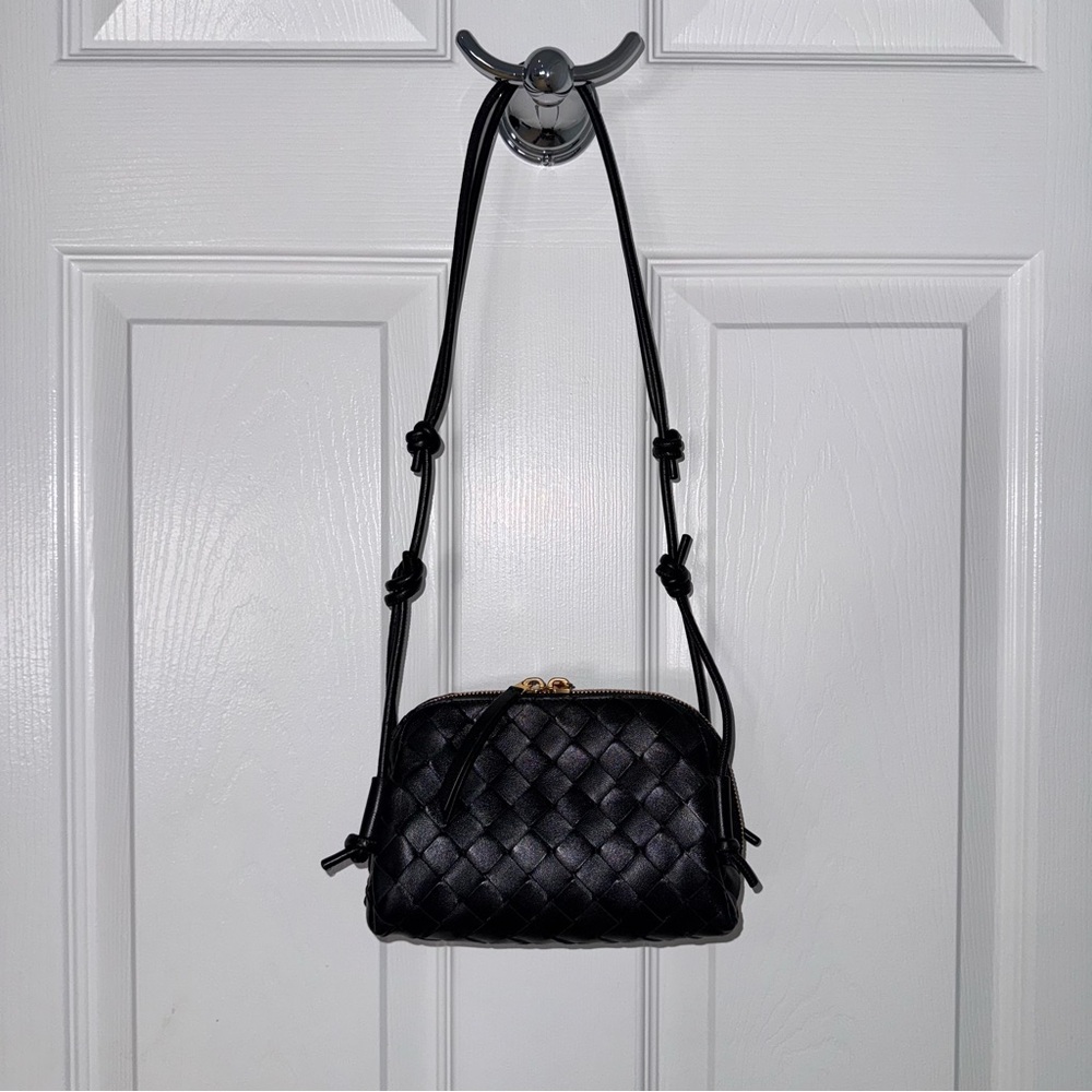 Bottega Veneta Black Concert Pouch Crossbody Bag